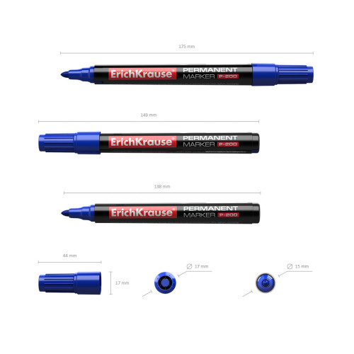 Marcador Erichkrause P200 1.5 Mm Azul