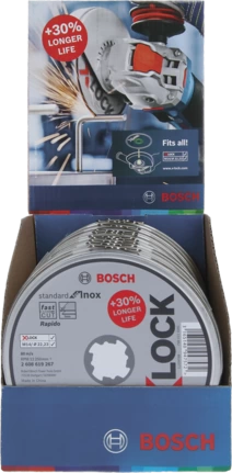 Bosch X-Lock Cutting Disc Set 10x125x1mm Std Inox