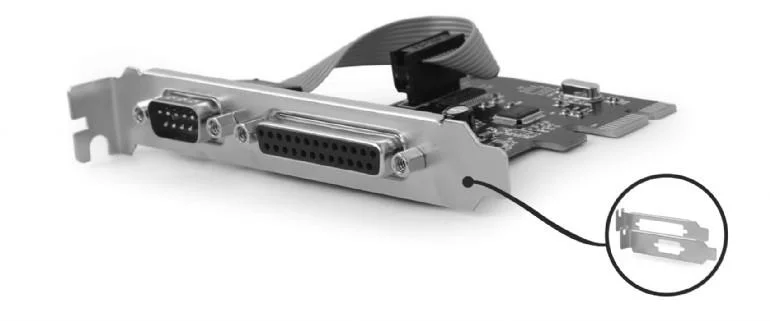 Gembird Pex-Comlpt-01 com Serial Port + Lpt Port Pci-Express Add-On Card  With Extra Low-Profile Bra