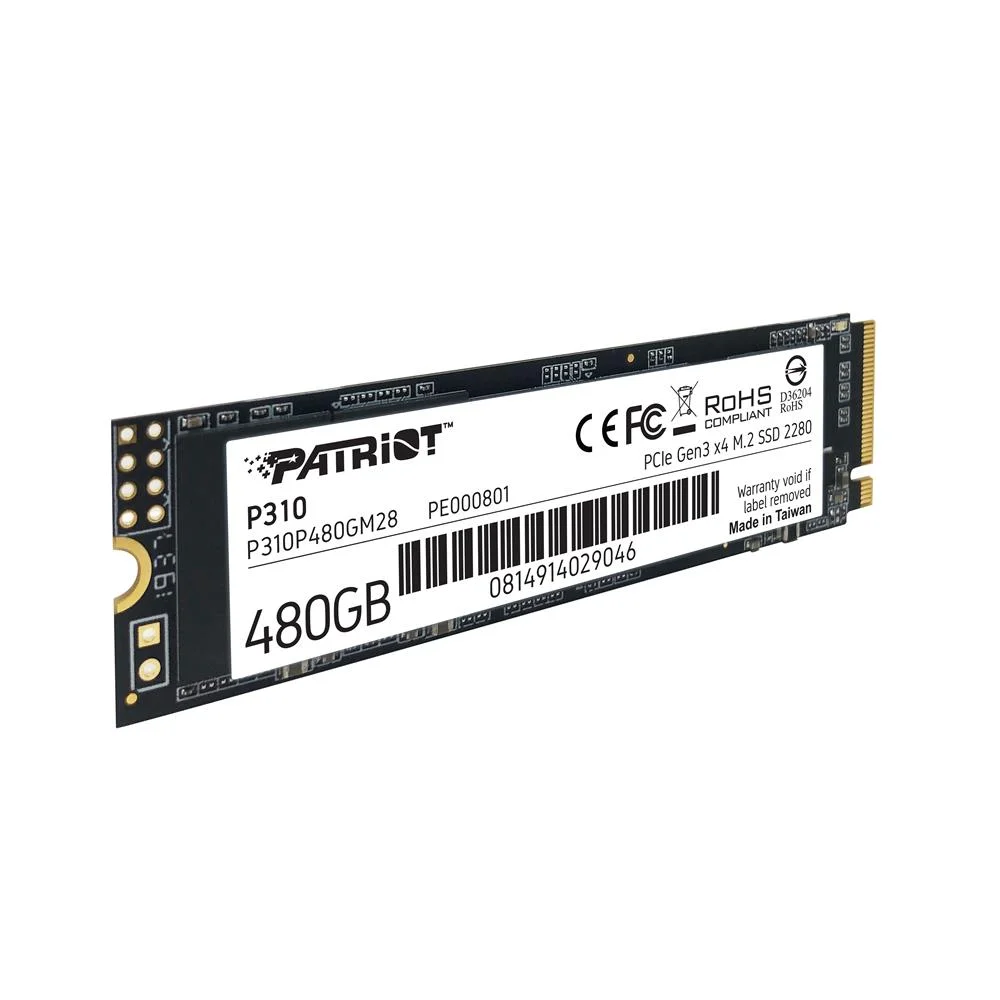 Ssd Patriot P310 480gb M.2 2280 Pcie Nvme 4 X4 Tlc