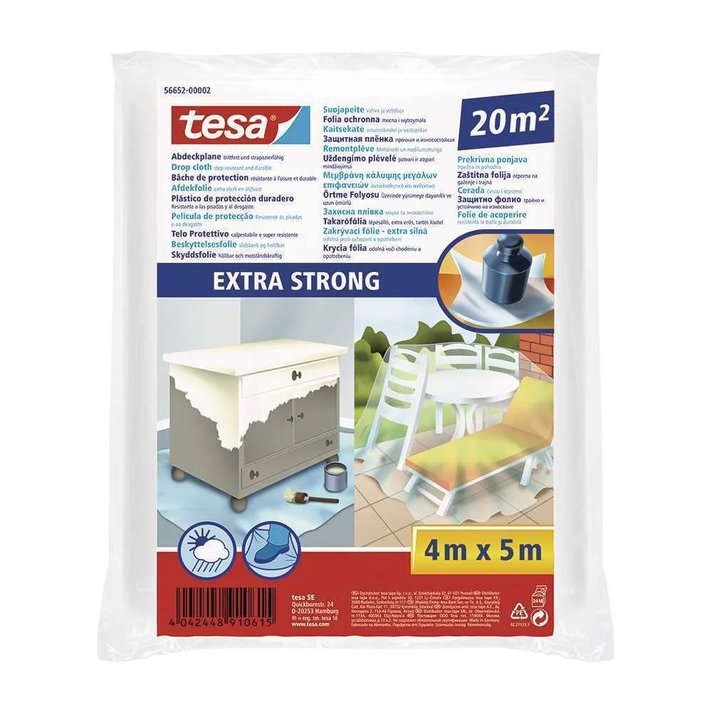 Plástico de Proteção 20m². Extra Forte Tesa