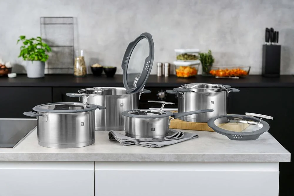 Zwilling Simplify 66870-005-0 Pots Set Stainless Steel 5 Pcs. Silver Black