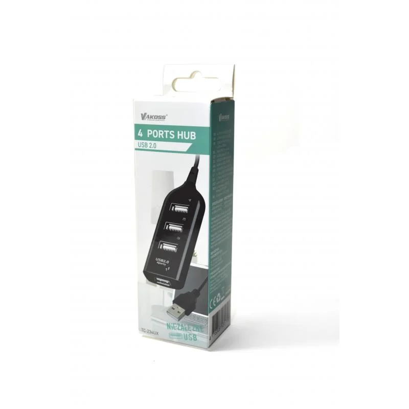 Vakoss Tc-234ux Interface Hub Usb 2.0 Black