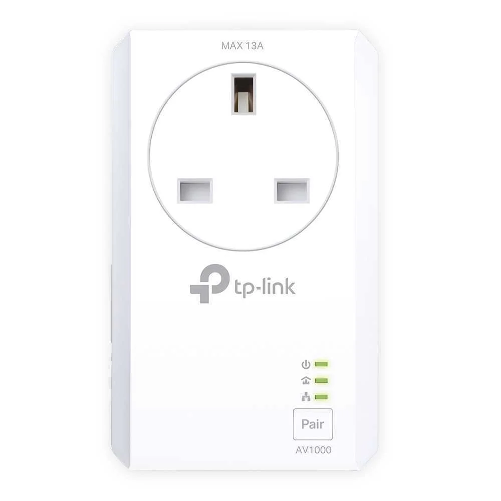 Tp-Link Av1000 2-Port Gigabit Passthrough Powerline Starter Kit