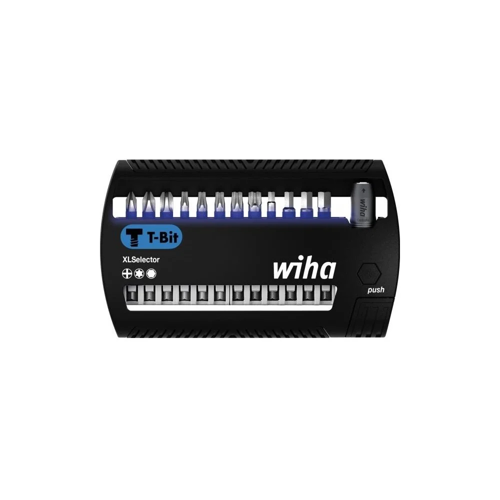 Wiha Xlselector T Bit Set, 50 Mm Phillips, Torx®, Hex 13-Pcs. 1/4" (41831)