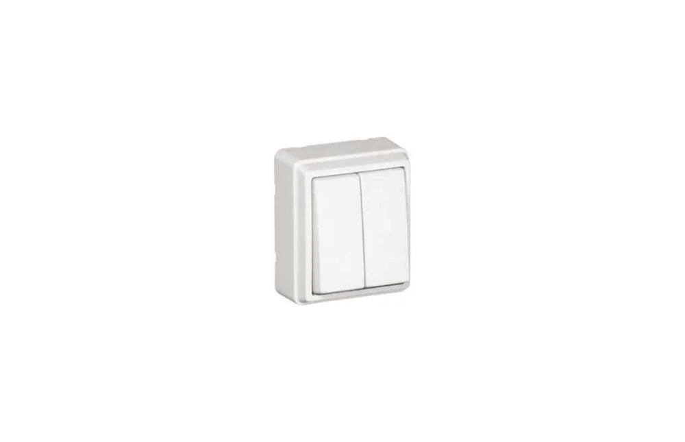Comutador De Escada Duplo Branco