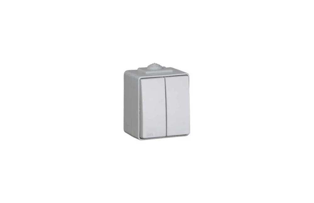 Comutador de Escada Duplo Cinzento