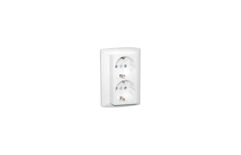 Tomada Dupla Schuko Monob C/Obtur Antracite