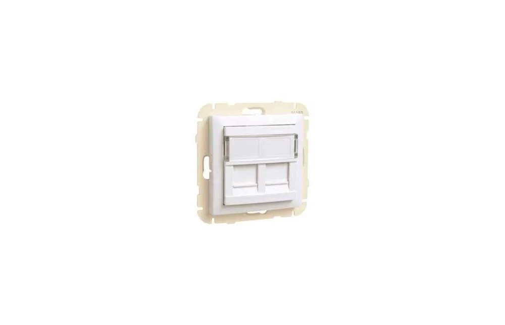 Aro C/Módulo Duplo P/Conetores Rj45 Marfim