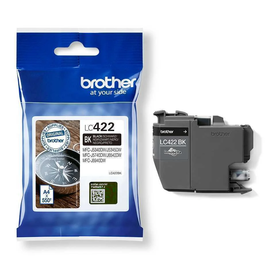 Tinteiro de Tinta Original Brother Lc-422bk Preto