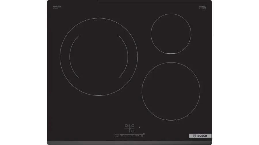 Induction Hob Puj631bb5e 3 Zones 4600w (Black) - Bosch