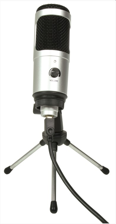 Microfone com Suporte Usb Citronic
