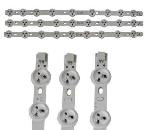 Três Tiras de 35,6 Cm Led 27 Lâmpadas Ves390