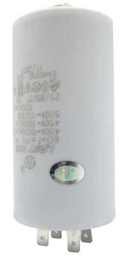 Condensador de Arranque de 60mf - 450v 50x92 Mm