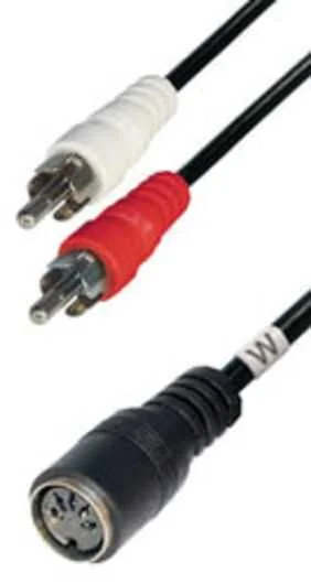 Conexión de Cable Din Hurbra 5 Pin a 2 Rca Mascul.