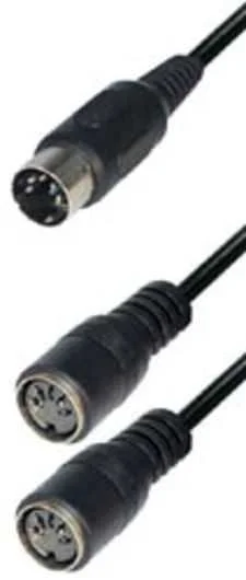 Conector Din macho 5p a 2 DIN hembra 5 pin