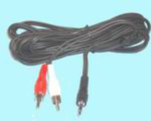 Cable conexion 2 RCA macho a Jack 3,5 mm, 5 metros