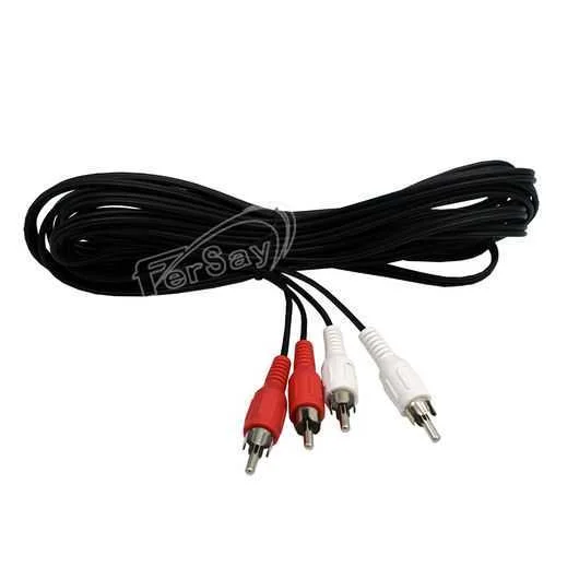 CABLE DE 2 RCA MACHO A 2 RCA MACHO DE 5 METROS