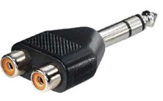 Adaptador 6,3 Estereo Macho - 2rca Femea
