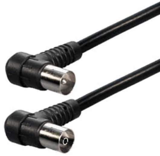 Cable antena Iec macho - iec hembra acodado 1,5M .