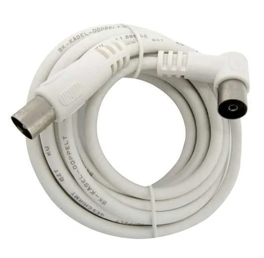 Conector de Antena Angulada Iec Macho Iec Fêmea