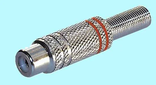 Rca h metal rojo cable 6MM