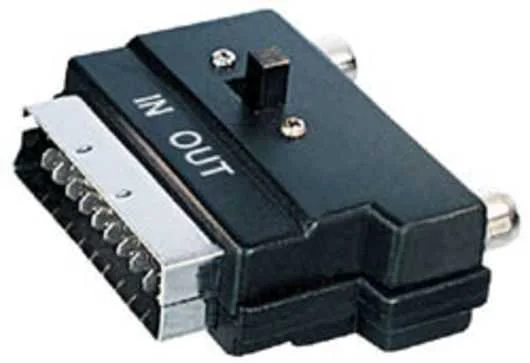 Adaptador euro a 2xRCA in-out