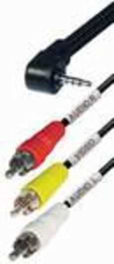 JACK 4 PIN 3,5MM 3 RCA MACHO 2 METROS