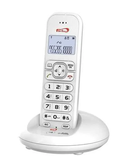 Telefono inalambrico single color blanco 1020B