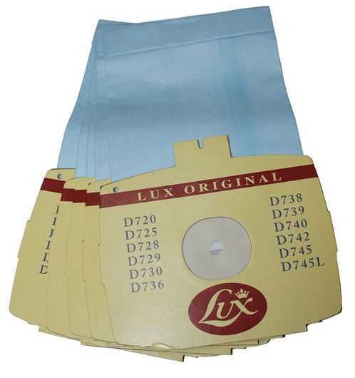 Conjunto de 5 Bolsas de Aspiradora Lux D-740