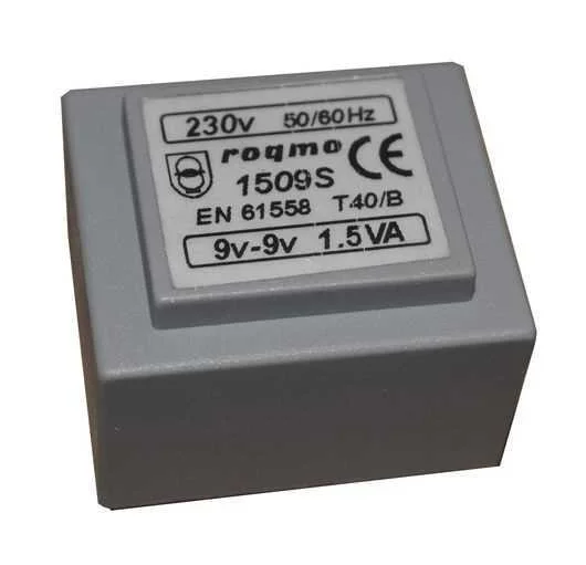 Transformador encapsulado 7.5 V + 7.5 V
