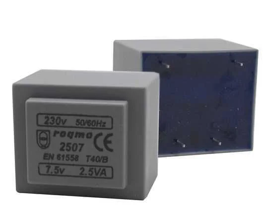 Transformador alimentacion 7.5 V 2.5 VA 334 Mah