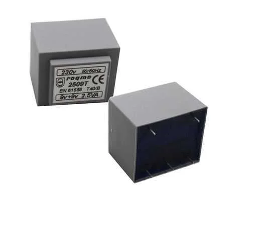 Transformador alimentacion 9 V + 9 V 139 Mah