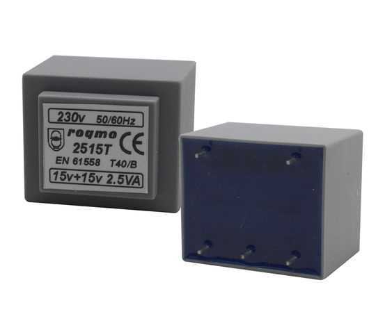 Transformador de Alimentos 15 V + 15 V 2.5 Va