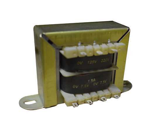 Transformador Alimentacion 7,5v + 7,5v; 1,5a
