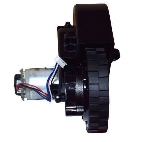 Rueda derecha color negro robot aspirador Rowent