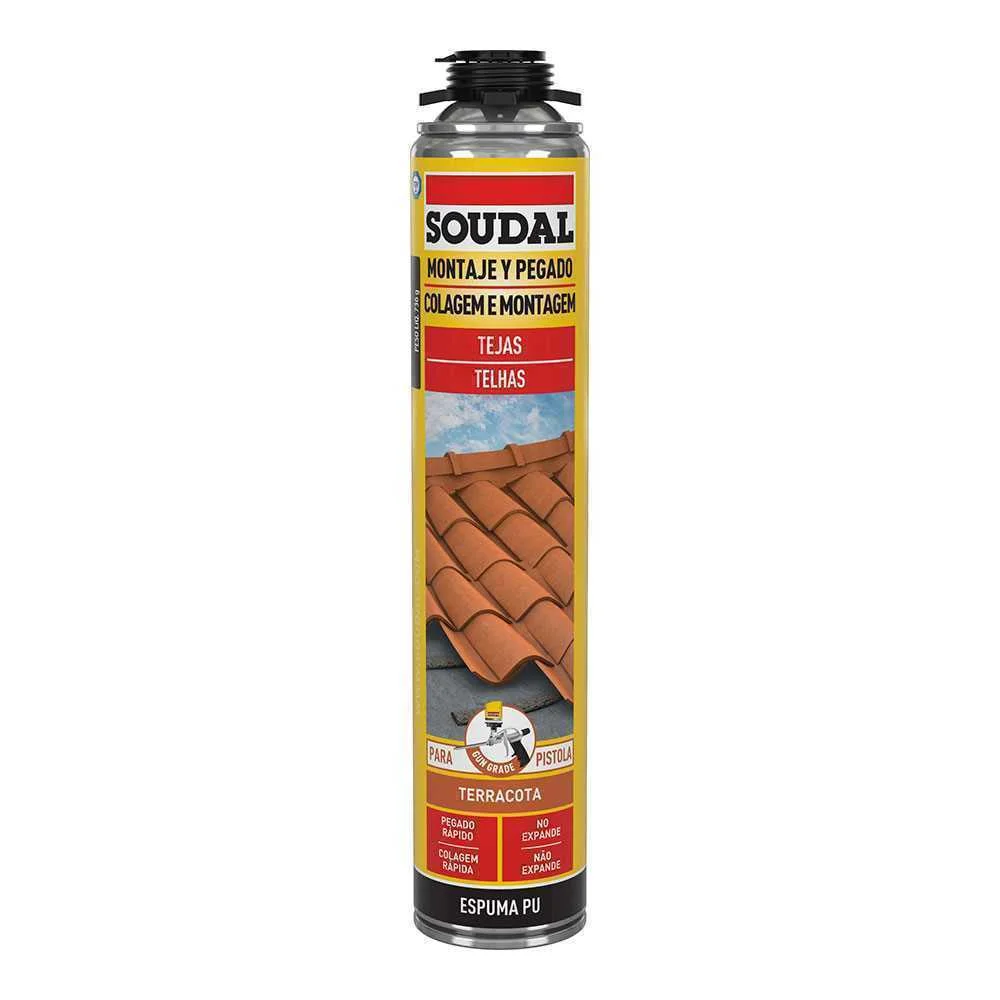 Espuma para telhas pistola vermelho 750ml soudal