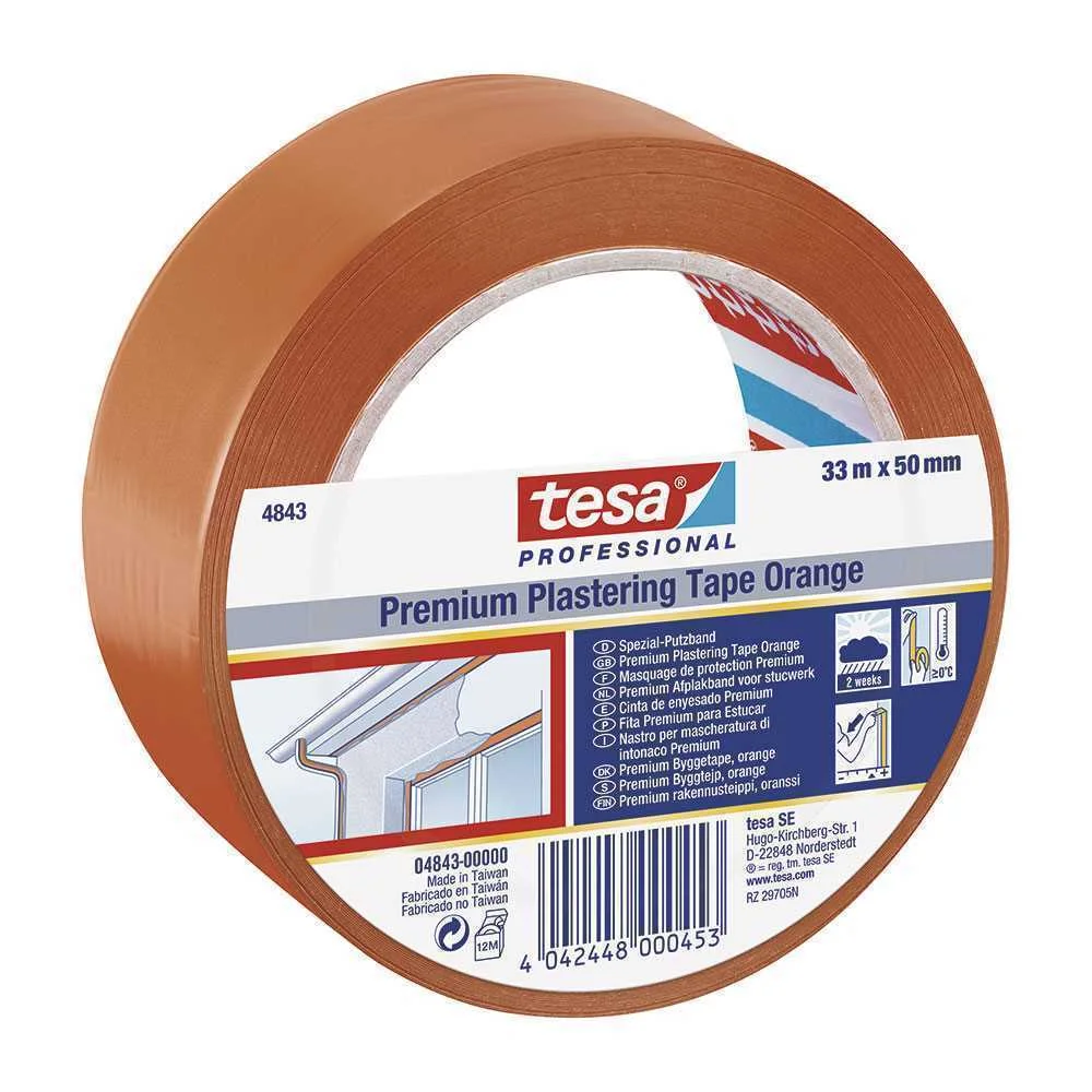 Fita de Reboco Premium 33m X 50mm Laranja 4843 Te.