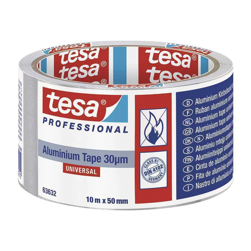 Fitas Universais de Alumínio Tesa 30 Microns 10m X 50mm com Protetor