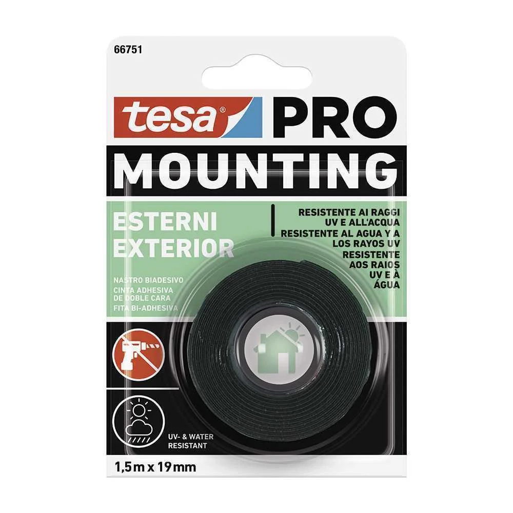 Fita Dupla Face Montagem Pro Exterior 1,5m X 19mm