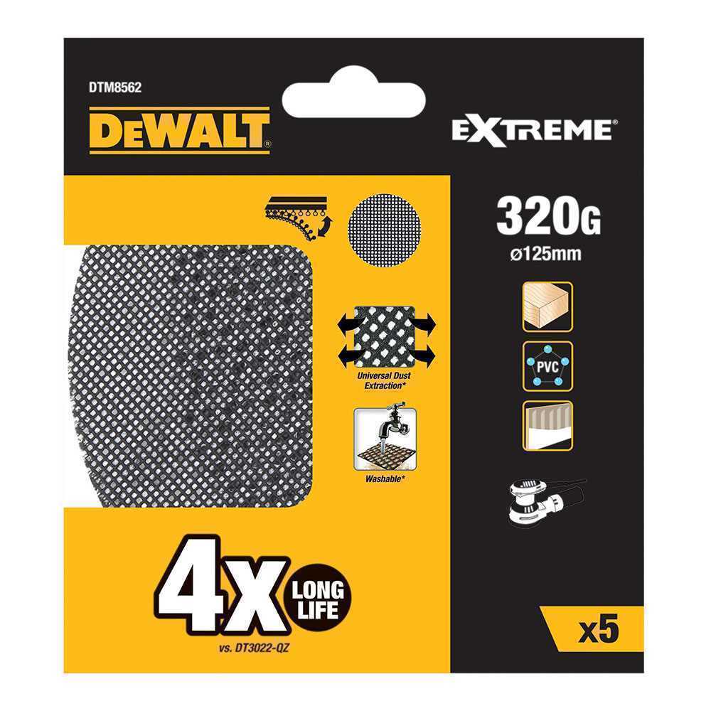 S.Of. Pack de 5 Lixas de Malha 125mm Grão: 320 P.