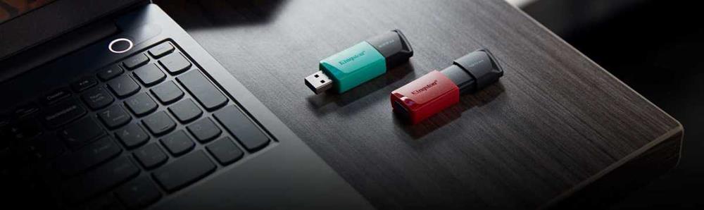 Pen Drive Datatraveler Exodia M Usb 3.2 256gb Preto/Azulturquesa - Kingston