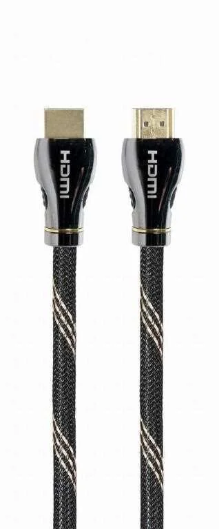Cabo Hdmi 2.1 8k 60hz Gembird Ccbp-Hdmi8k-1m Premium Series Braided com Ethernet 1m Preto