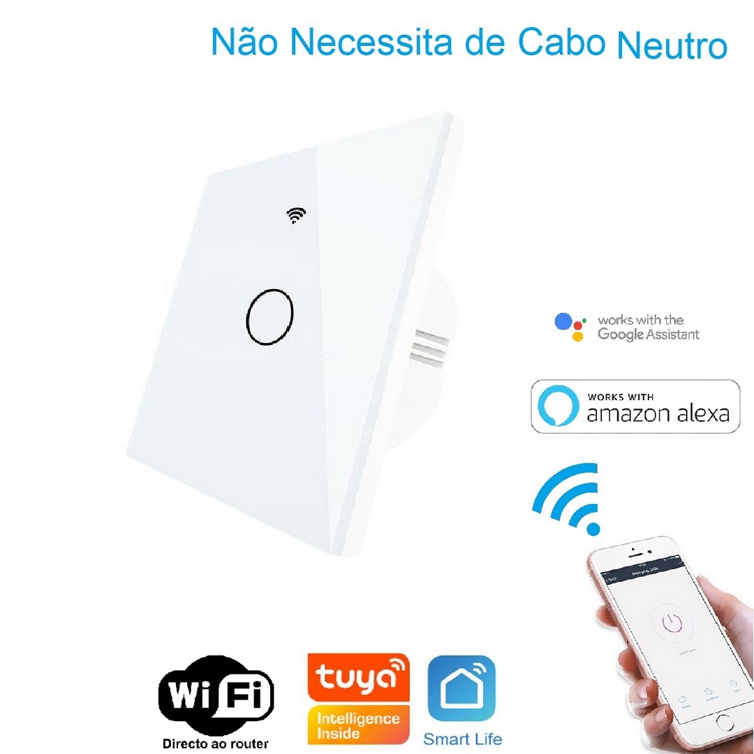 Wifi + Rf433 Interruptor de Interruptor Táctil 1ch