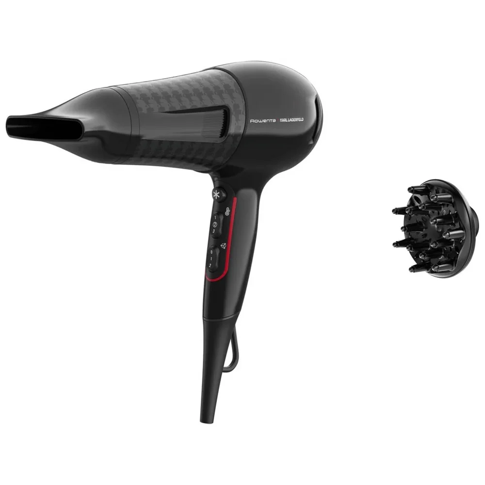 Secador de Cabelo Rowenta Powerline Karl Lagerfeld Cv591lf0 2100w Preto