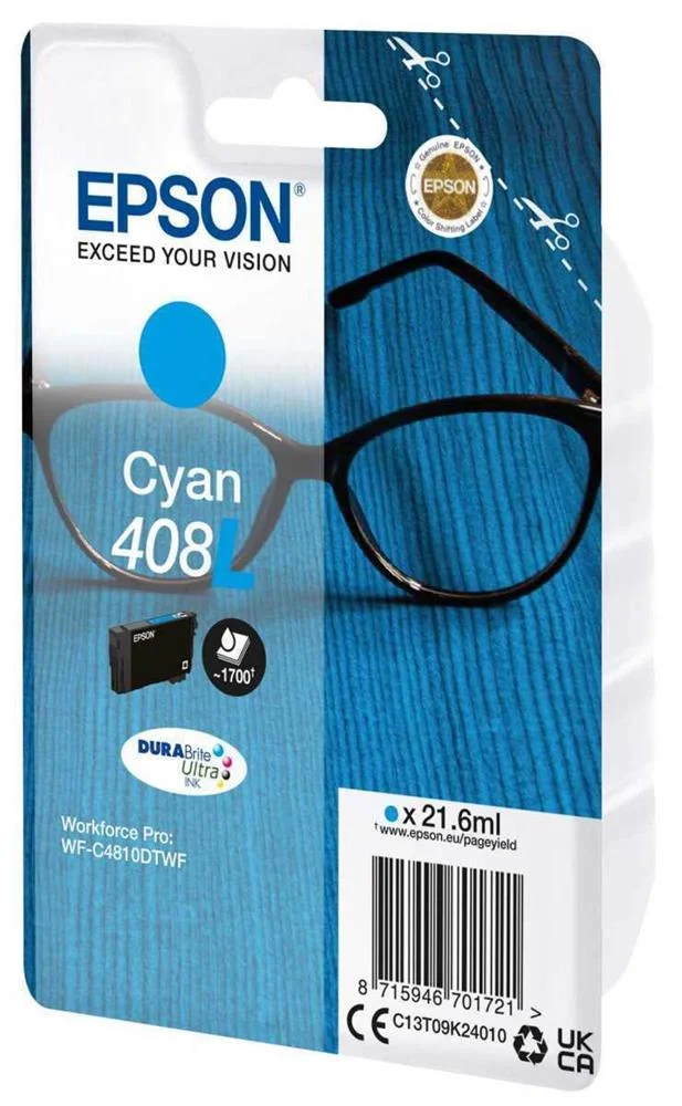 Epson Tinteiro Azul 408l Wf-C4810dtwf
