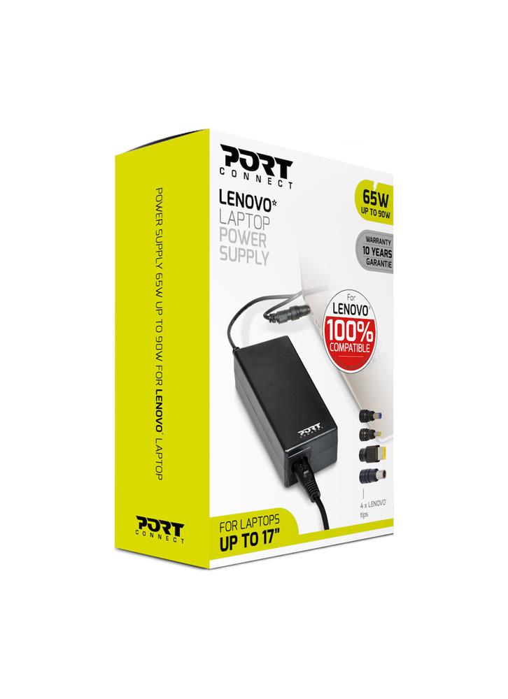 Carregador Universal Port Designs 65w For Lenovo Eu Plug