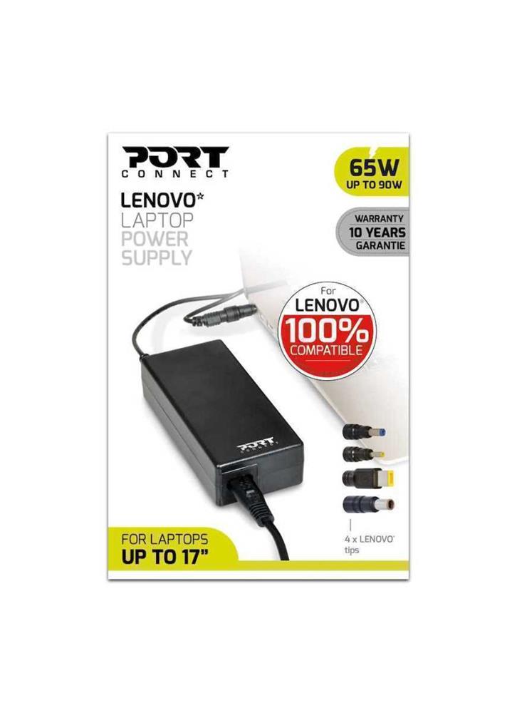 Carregador Universal Port Designs 65w For Lenovo Eu Plug