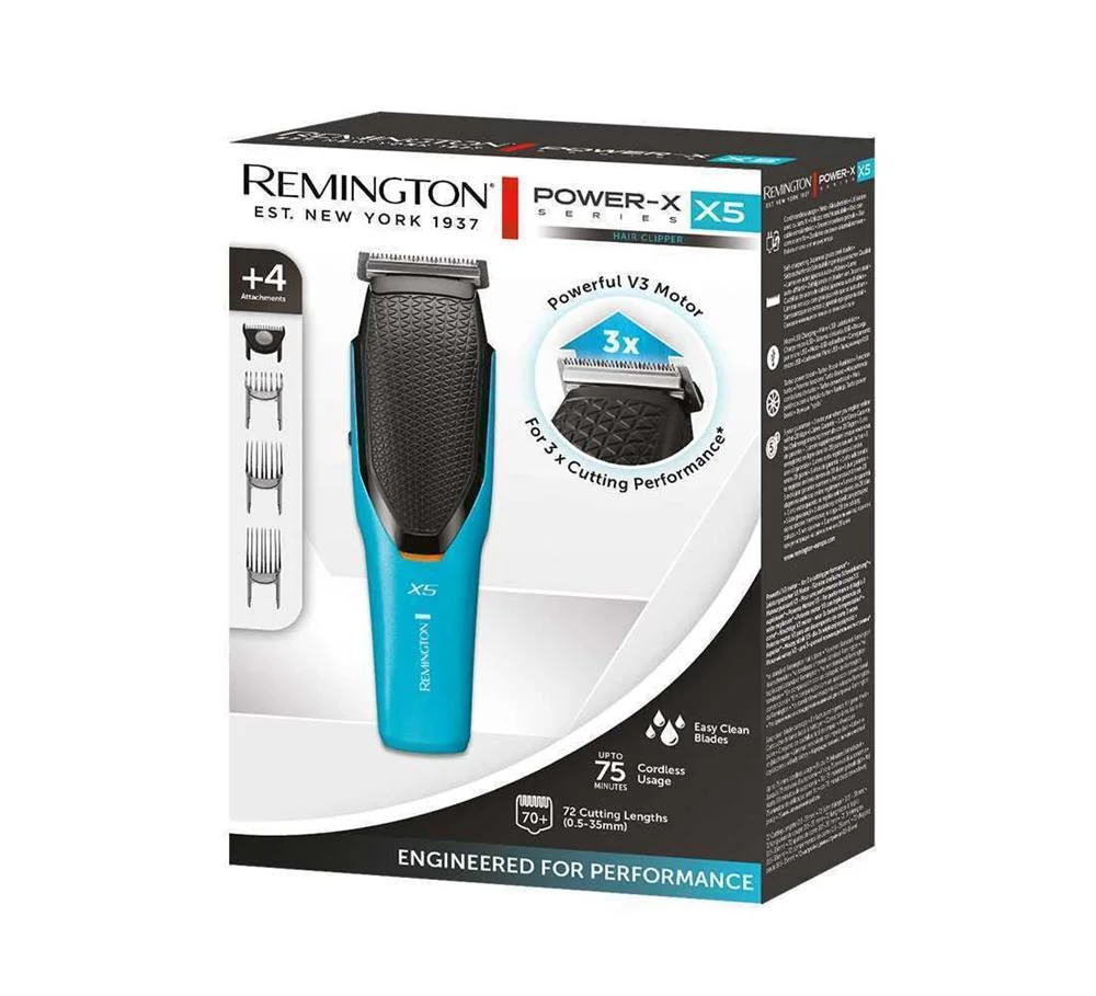 Máquina de Cortar Cabelo Remington Hc5000 Power X Series X5 Azul