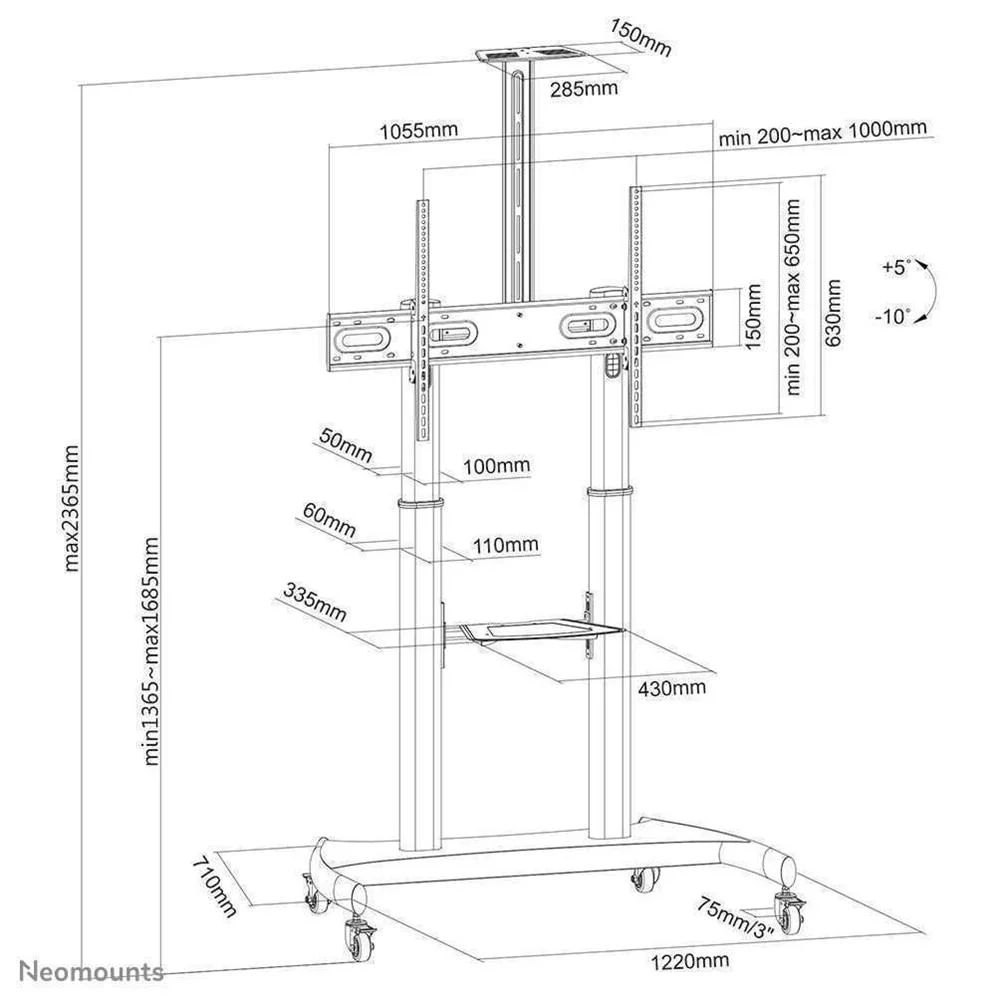 Suporte Tv Neomounts Plasma-M1950e 60-100" 100 Kg